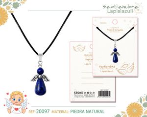 [20097] Colgante ángel de la guarda de lápiz lázuli - Joyería con significado