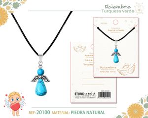 [20100] Colgante ángel de la guarda de turquesa - Joyería con significado