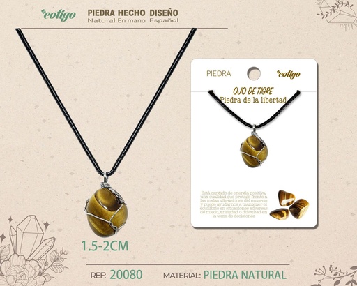[20080] Colgante de piedra natural ojo turco - Joyería de protección