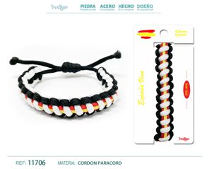 [11706] Pulsera paracord con bandera española - Joyería temática