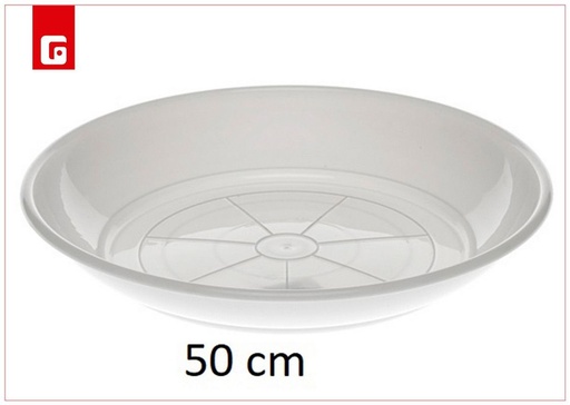 [121620413] Plato para maceta 50 cm blanco - Macetas decorativas