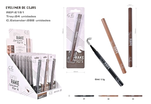 [E151-01] Eyeliner de cejas 24/U 288/C - Cosmético para cejas