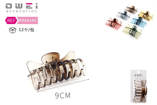 [8428947281955] Pinza de pelo 9CM 12/U PZ28195 OW - Accesorios para el cabello