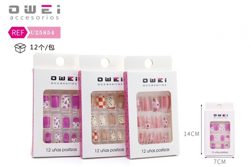 [8428947258544] Uñas postizas 12/U U25854 OW - Uñas decorativas