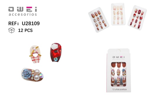 [8428947281092] Uñas postizas 12 unidades U28109 OW - Uñas decorativas de acrílico
