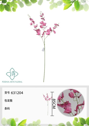 [631204FUCSIA] Dendrobium falso de un solo tallo 85 cm - Decoración floral