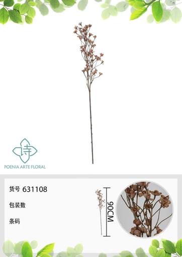 [631108CAFE] Rosa de soya falsa de un solo tallo 90 cm - Decoración floral