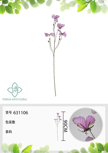 [631106ROSA] Orquídea falsa de un solo tallo con 4 flores 90 cm atardecer - Decoración floral
