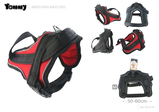 [YM0759] Arnés para perro talla M 50-60cm - Equipamiento de paseo para mascotas