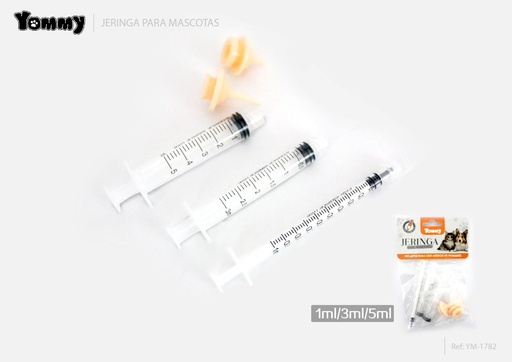[YM1782] Jeringa para mascotas 1ML/3ML/5ML - Utensilio veterinario mixto