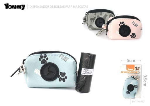 [YM5601] Portabolsas de basura para mascotas (incluye una bolsa) 9.5x5x4 cm - Accesorios para mascotas