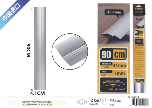 [04933] Perfil de transición para suelo 4.1*90cm plata mate - Accesorios de instalación de suelos