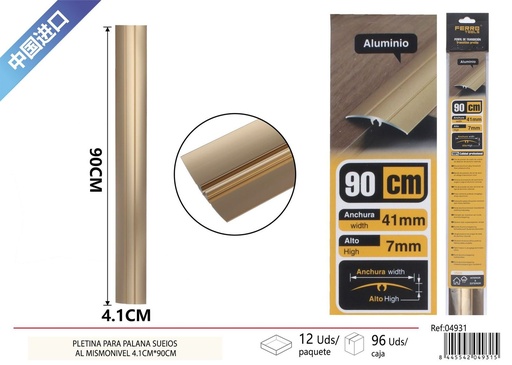[04931] Perfil de transición para suelo 4.1*90cm dorado mate - Accesorios de instalación de suelos