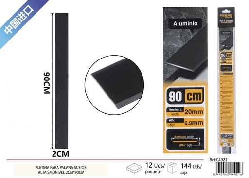 [04921] Perfil de transición para suelo 2*90cm negro mate - Accesorios de instalación de suelos