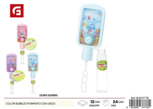 [161637776] Pompitas Color Bubbles Pompiero con juego - Juguetes de pompas