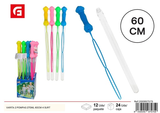 [200997575] Varita para pompas 270ml 60cm surtida - Juguetes de pompas