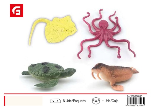 [189880106] Set de animales marinos 4 piezas de 5 pulgadas - Juguetes de animales