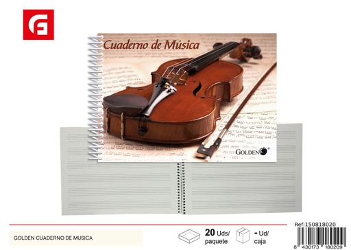 [150818020] Cuaderno de música "Golden"- Material escolar y cuadernos
