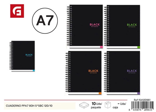 [154120961] Cuaderno 80 páginas 5*5BC 120/10- Material escolar y cuadernos