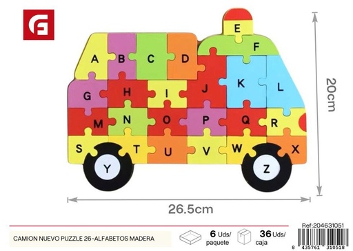 [204631051] Juguete camion puzzle de letras 26 - Juguetes de verano