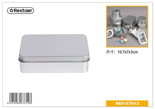 [67612] Caja de metal rectangular 10.7*7*3 cm - Artículos de regalo