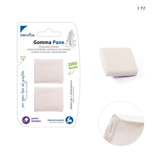 [0223042] Goma de borrar blanca 2 unidades - Papelería y útiles