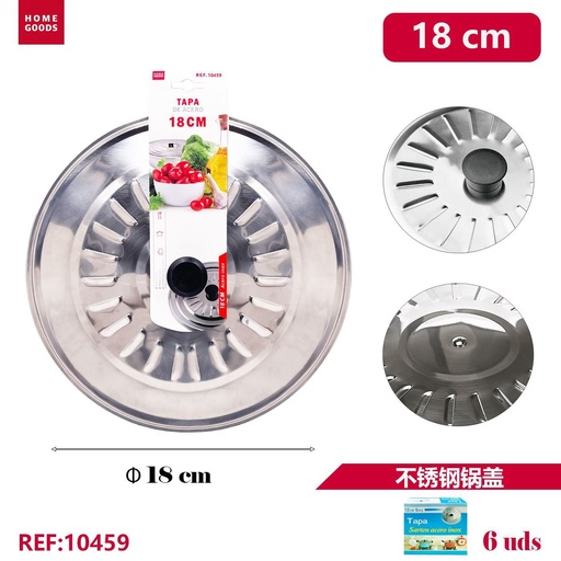 [A001914] Tapa inox. 18CM - Accesorios de cocina y utensilios