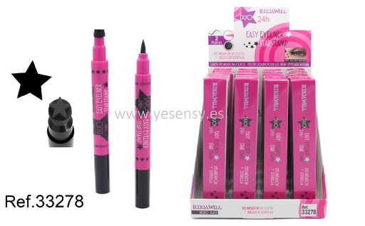 [8435433225751] Rotulador ojos negro corazón 16 unidades 33278 - Cosmética y maquillaje