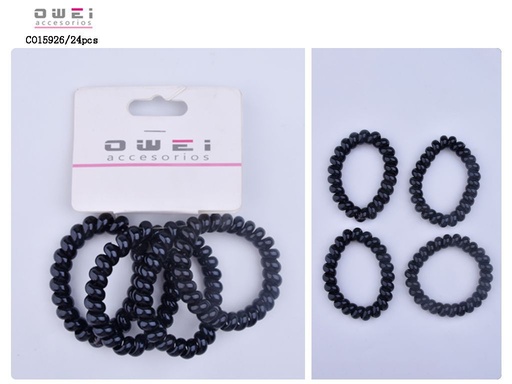 [8428947159261] Coletero cable negro 24 unidades CO15926 - Accesorios de pelo y moda