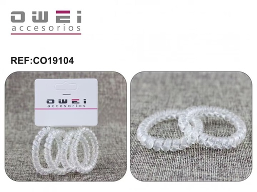 [8428947191049] Coletero cable transparente 24 unidades CO19104 - Accesorios de pelo y moda