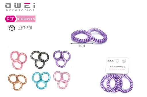 [8428947247180] Coletero cable 12 unidades CO24718 - Accesorios de pelo y moda