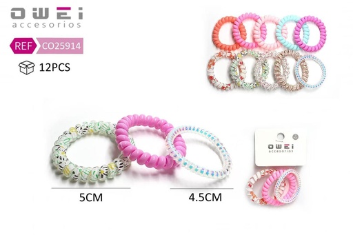 [8428947259145] Coletero cable 12 unidades CO25914 - Accesorios de pelo y moda