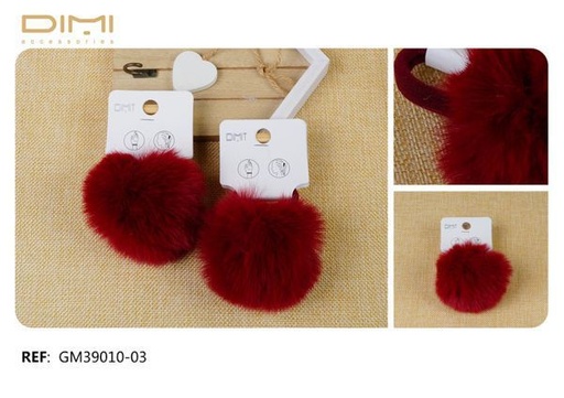 [8435693837404] Goma pompón 12 unidades GM39010-03 - Accesorios de pelo y moda