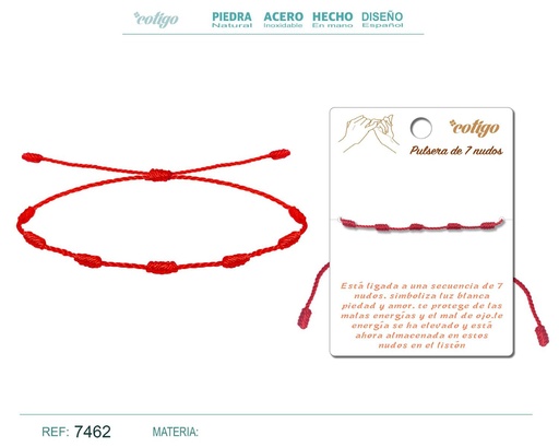 [7462] Pulsera 7 nudos 1 Pc - Modelos base