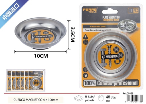 [00868] Cubierto magnético de acero inoxidable 4 pulgadas 100 mm - Herramientas de ferretería