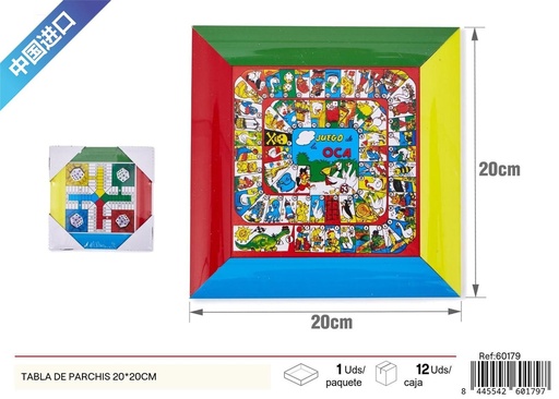 [60179] Tablero de parchís para 4 personas 27*27 cm - Juguetes y juegos de mesa