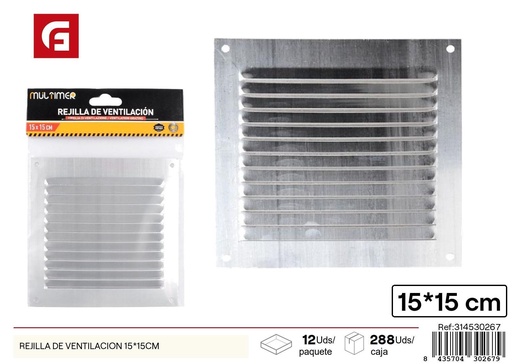 [314530267] Rejilla de ventilación 15x15 cm - Accesorios de ferretería