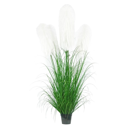 [631370-8435588861743] Rama de juncos de tela con 7 hojas de 180 cm - Decoración vegetal