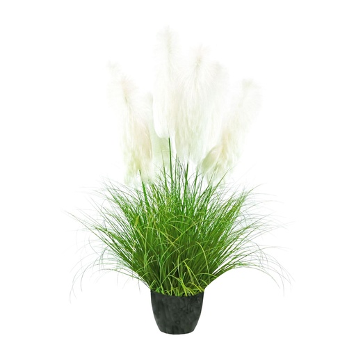 [631371-8435588861750] Rama de juncos de tela con 7 hojas de 150 cm - Decoración vegetal