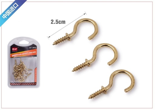 [6800174] Hembrillas abiertas zincadas 3/4 pulg. - Accesorios de ferretería