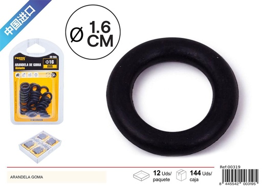 [00319] Arandela goma 16*3.1 - Accesorios de ferretería y juntas