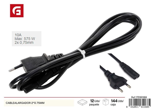 [170161168] Cable alargador 2*0.75MM - Suministros eléctricos y alargadores