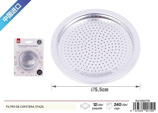 [6901710] Filtro de cafetera para 3 tazas - Utensilios de cocina y café