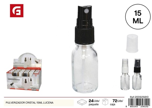 [A002613] Pulverizador de cristal de 15 ml Lucena - Utensilios de cocina y pulverizadores