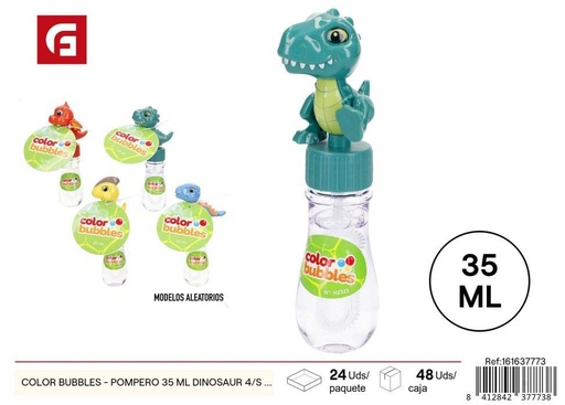 [161637773] Pistola de pompas dinosaurio 35ml 4 variantes - Juguetes de burbujas