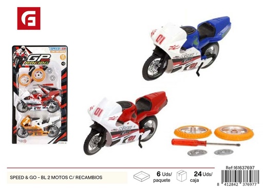 [161637697] Set de 2 motos con recambios - Juguetes de vehículos para juegos