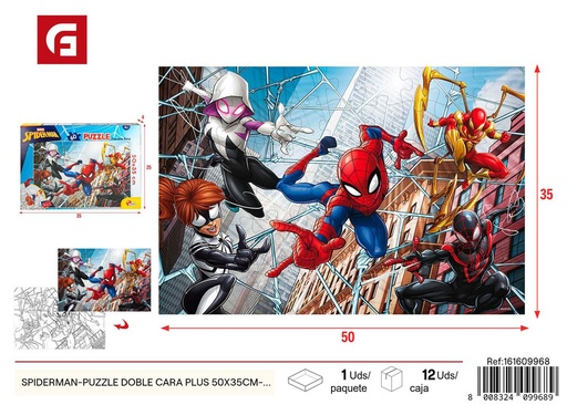 [161609968] Puzzle doble cara de Spider-Man 60 piezas 50*35 cm - Juguete educativo de entretenimiento