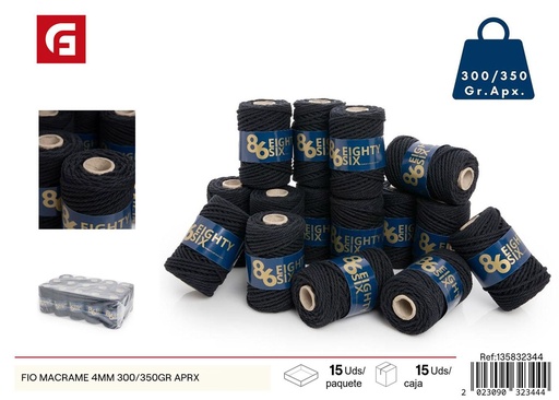 [135832344] Fio macrame 4mm 300/350gr aprx - Material para proyectos de macramé