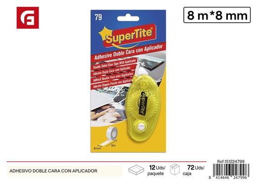 [151224799] Adhesivo doble cara con aplicador - Herramientas de manualidades y pegado