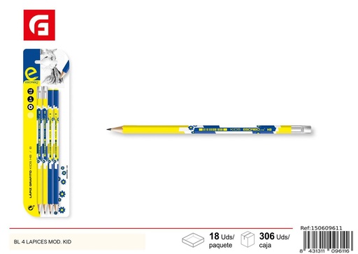 [150609611] Lápices Mod. Kid BL 4 - Material escolar para escribir y dibujar